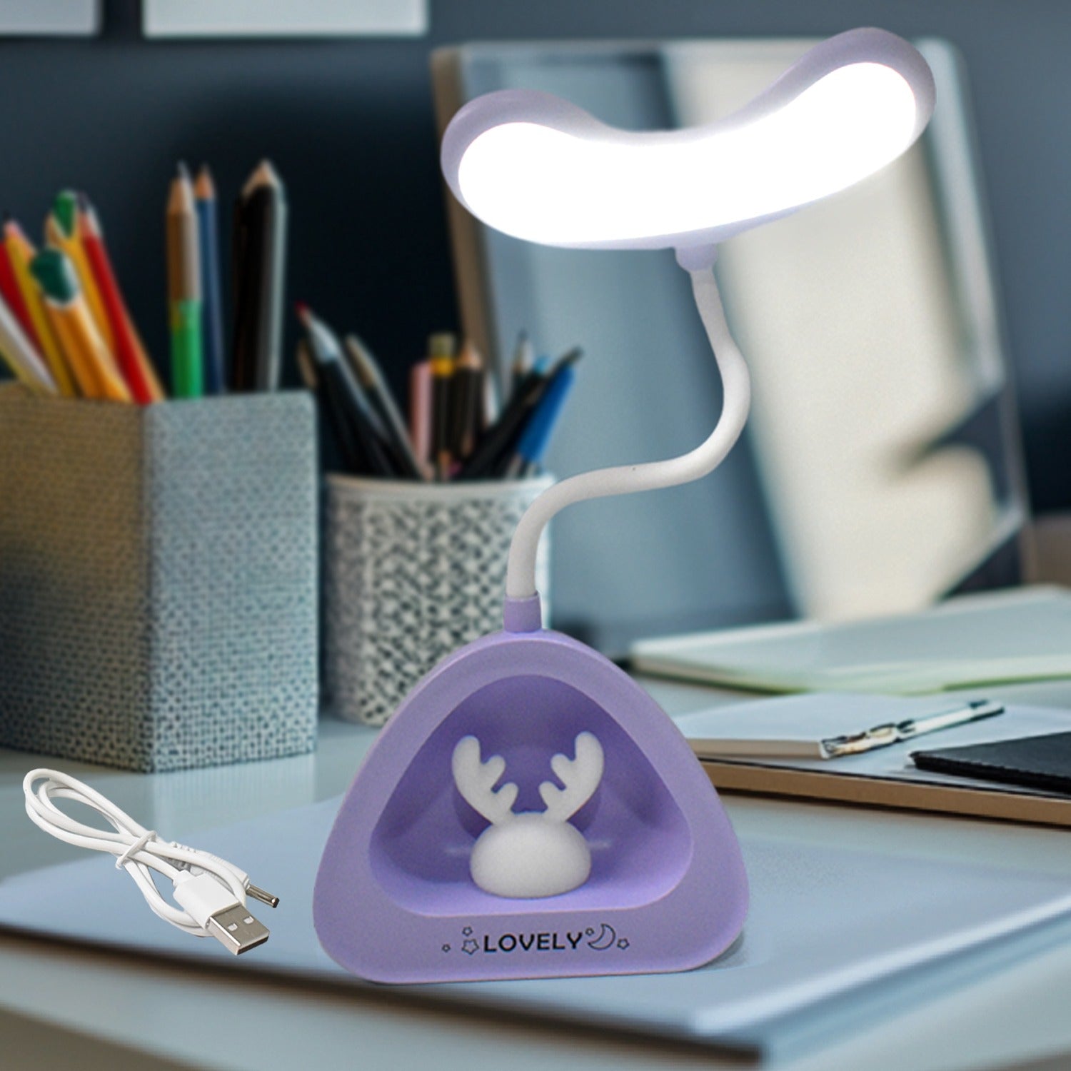 Cute Lovely Led Desk Light Led Lamps Button Control (1 Pc) Cute Lovely Led Desk Light Led Lamps Button Control (1 Pc)